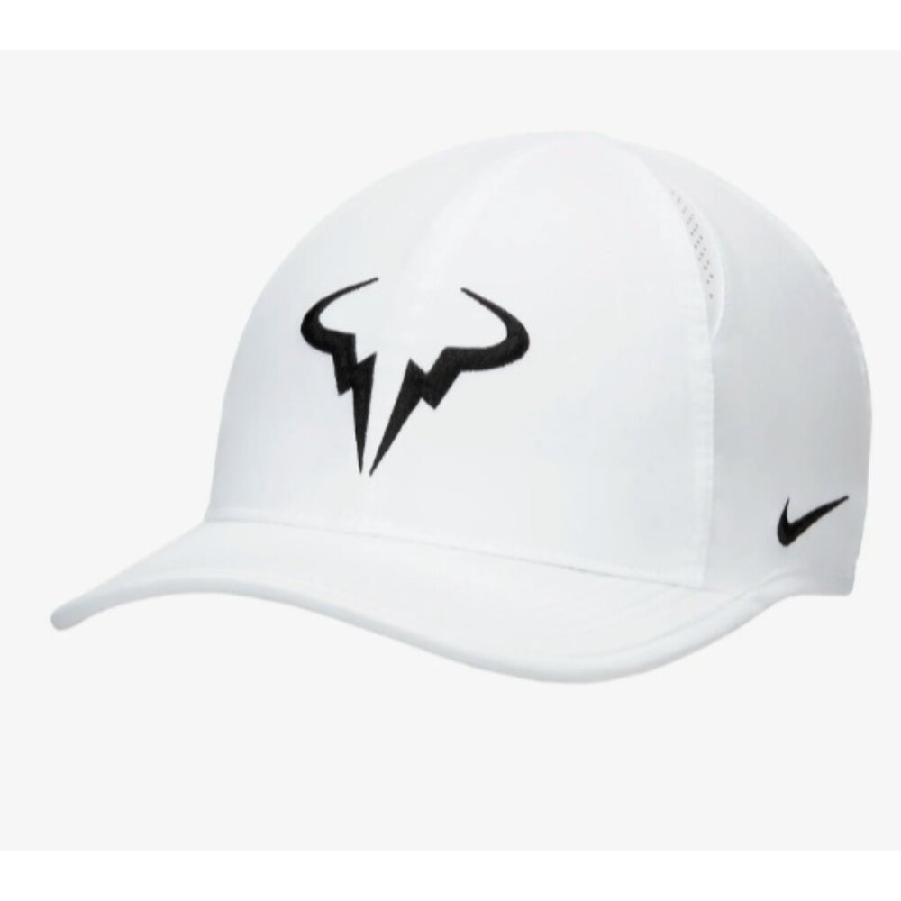 Nike Dri-Fit Club Unstructured Rafa Nadal Cap White Unisex Size S/M FB5600-100 - Picture 2 of 8
